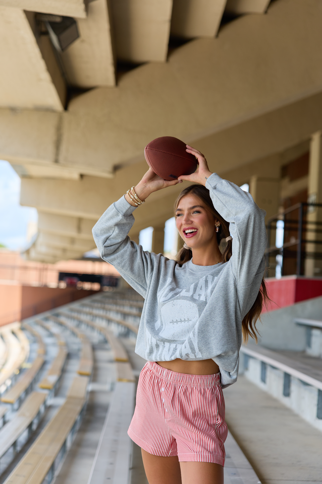 Sunday Funday Light Grey Graphic Sweatshirt