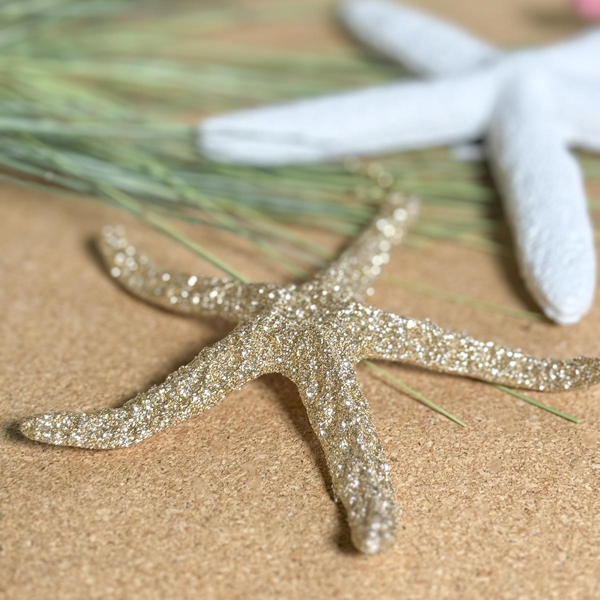 Gold Glittered Starfish