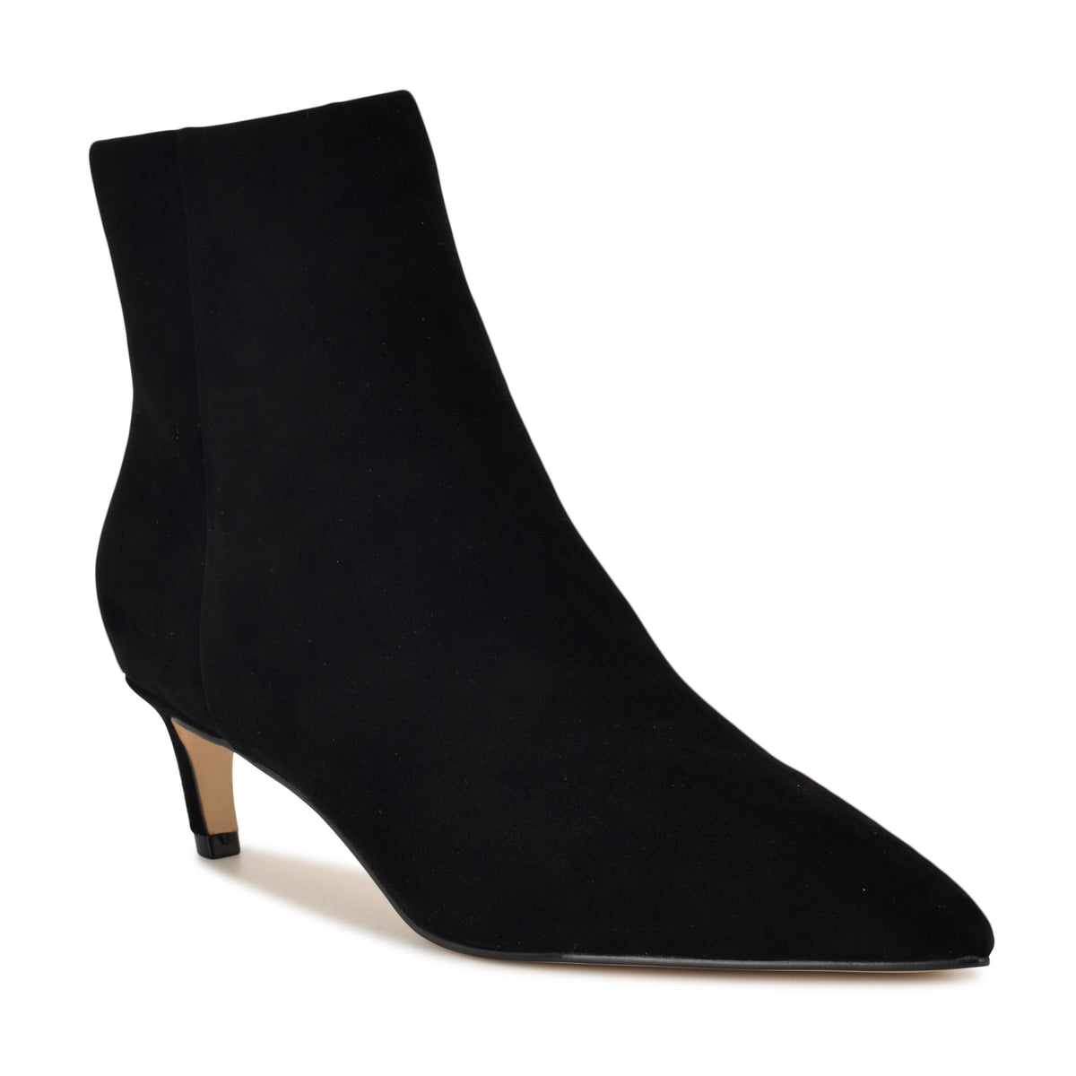 Brite Kitten Heel Ankle Leather Booties