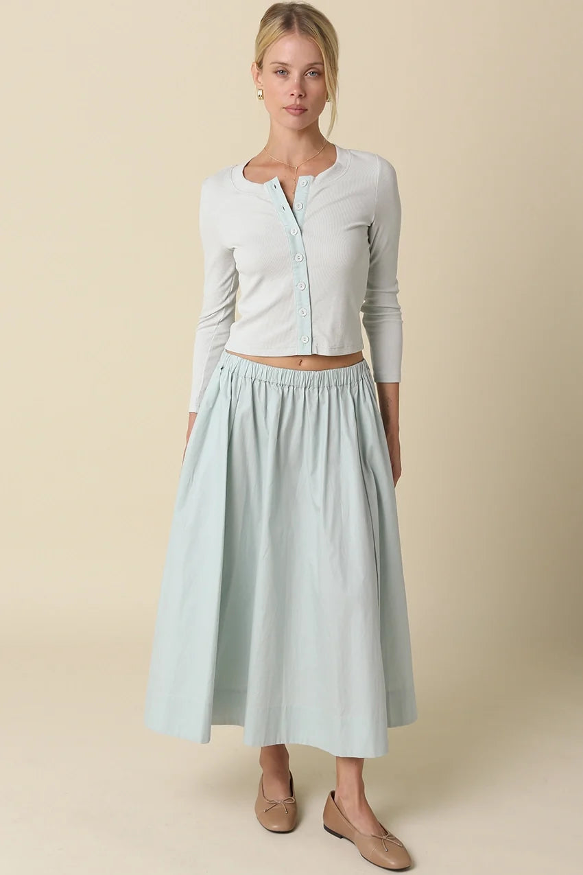 SASHA CROP BUTTON CARDIGAN