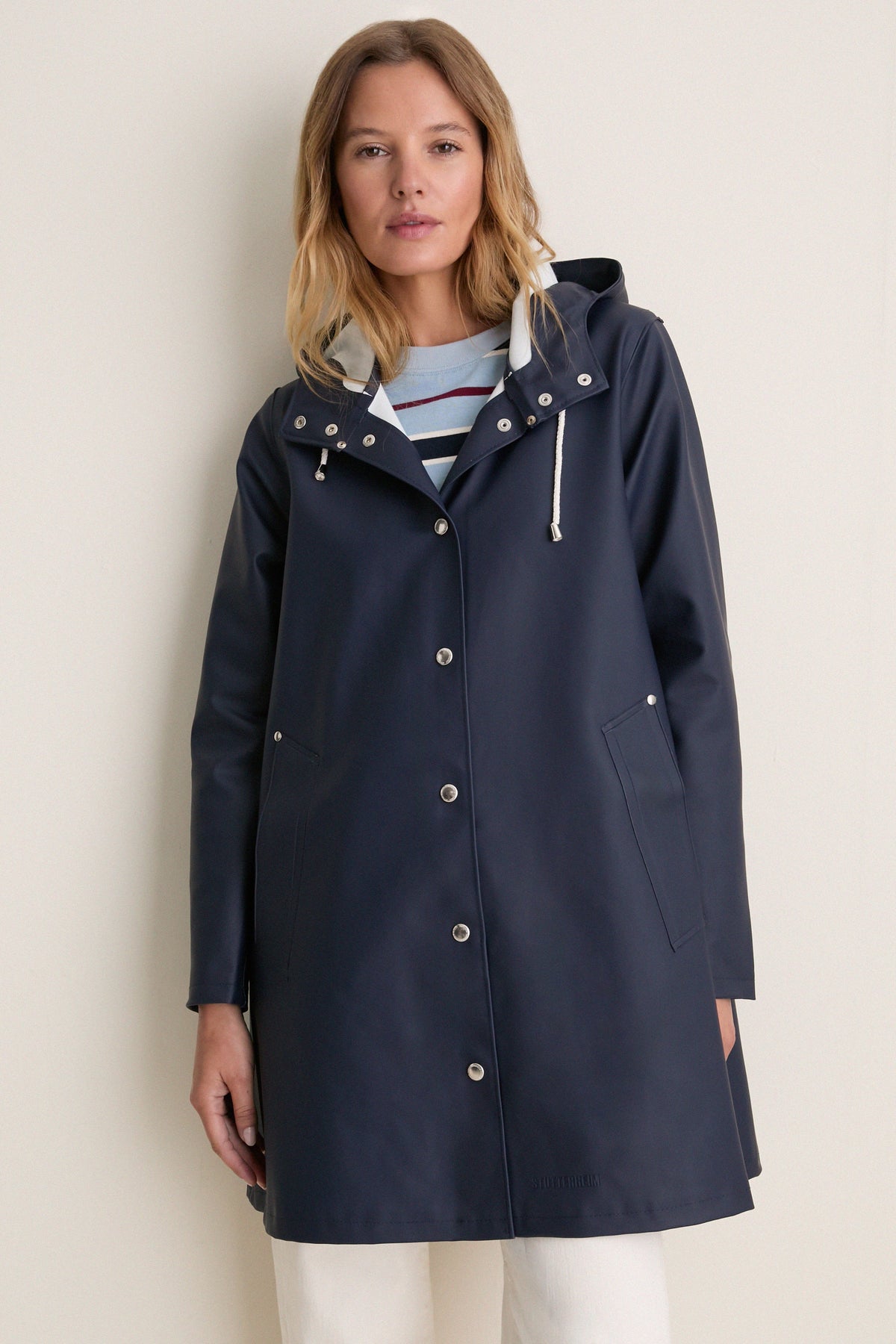 Navy Mosebacke Raincoat