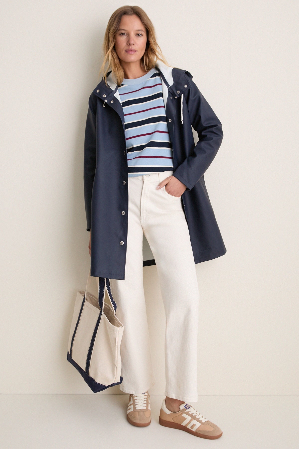 Navy Mosebacke Raincoat