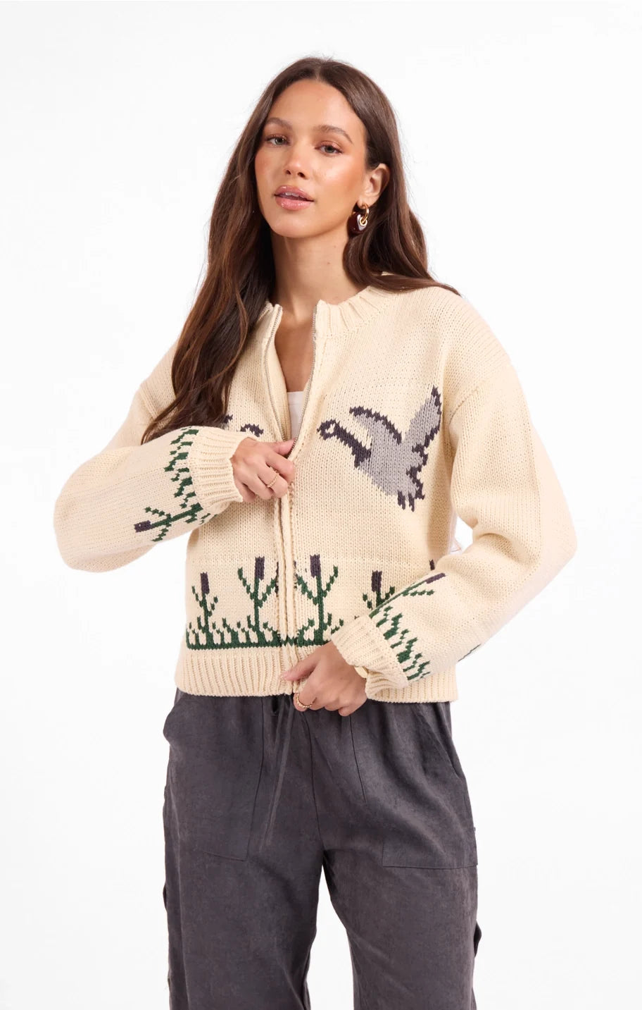 SONGBIRD ZIP SWEATER
