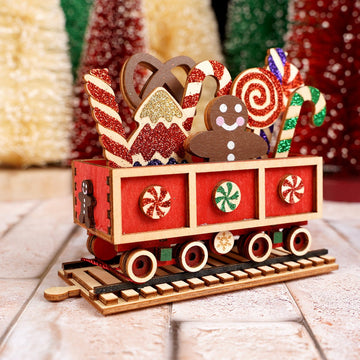 Candy Cane Train Car Ornament