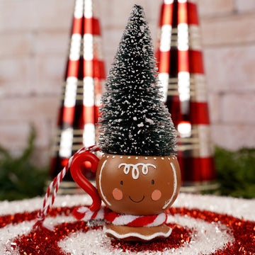 Gingerbread Cup With Tree Top Ornament
