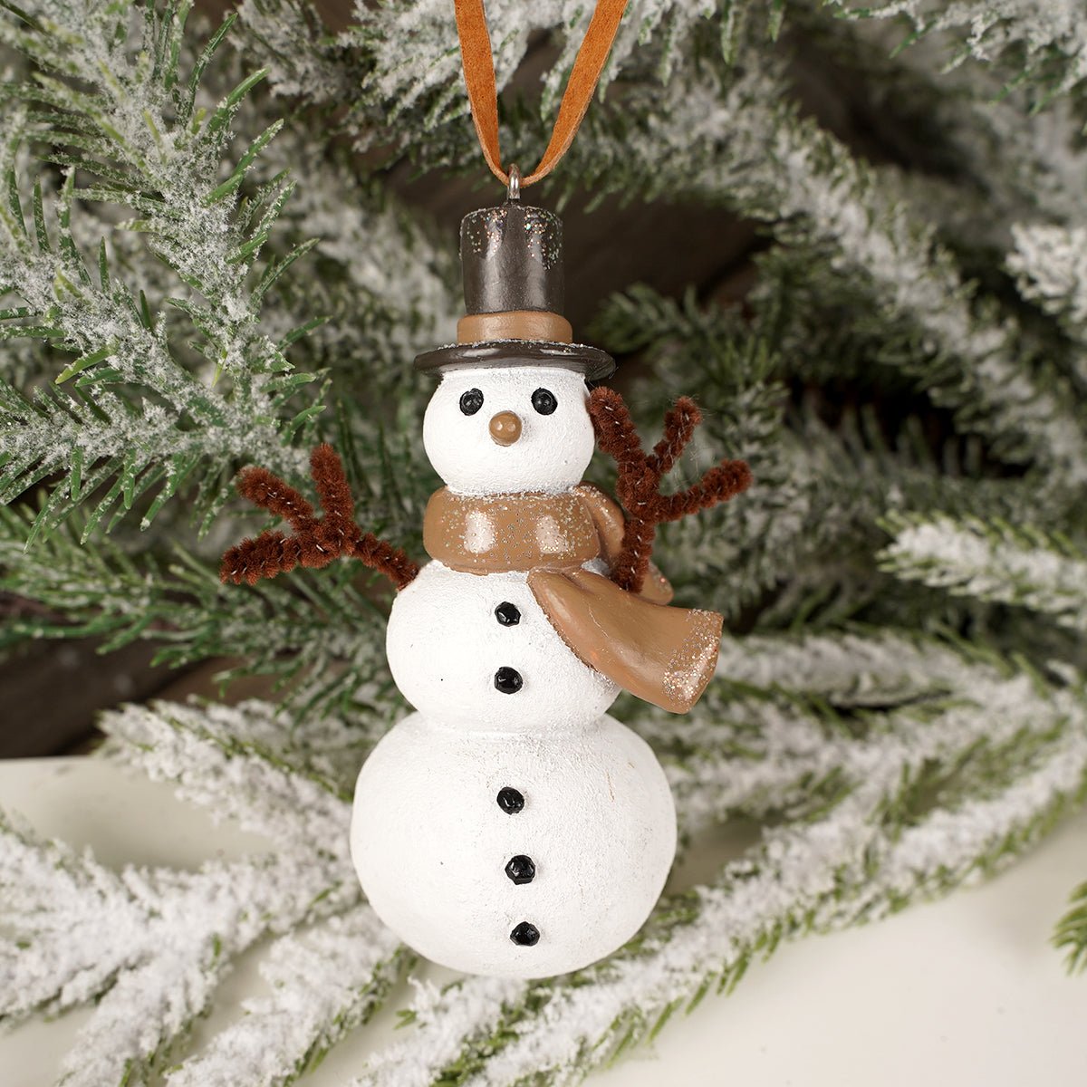 Rustic Snowman Christmas Ornament