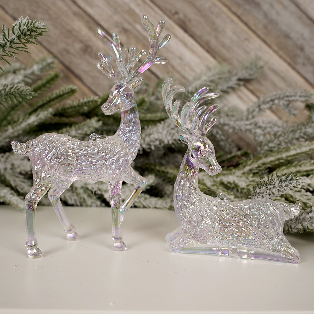 Iridescent Reindeer Christmas Ornament