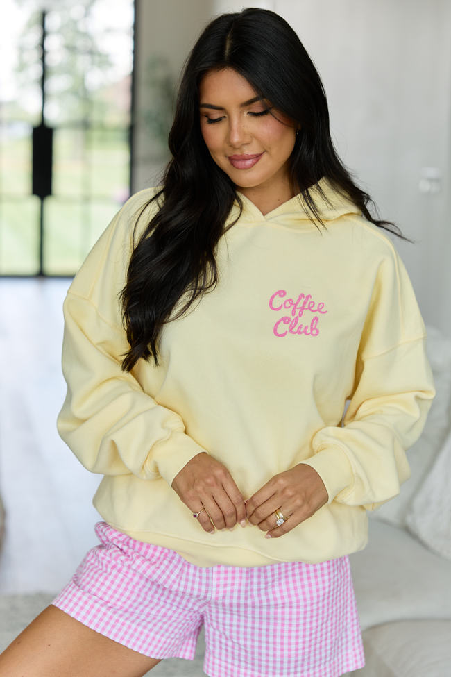 Coffee Club Yellow Graphic Hoodie