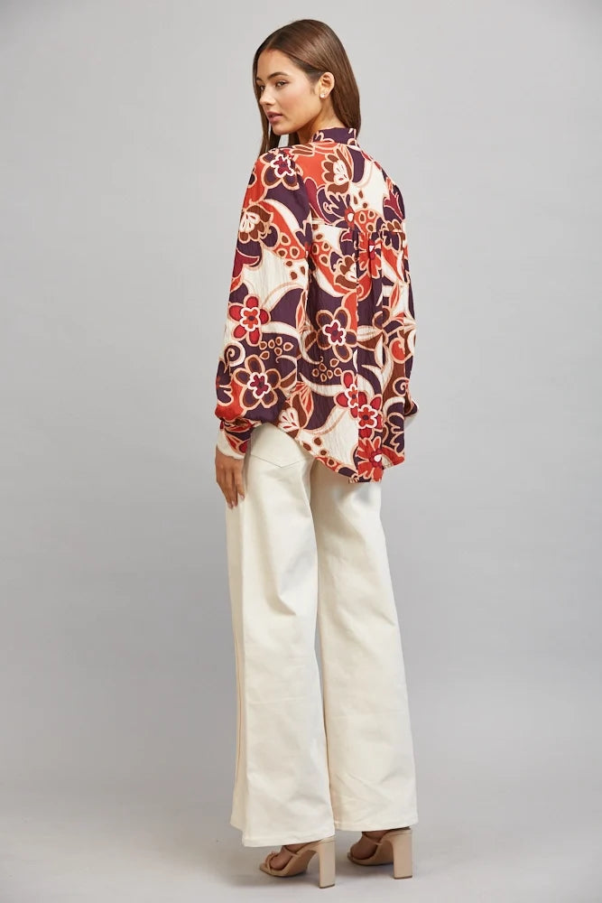 VERTICAL SEAM DETAIL HIGH WAISTED FLARE PANTS