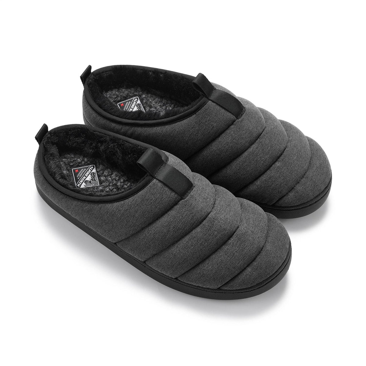SEATON | INSULATED PUFFER SLIPPERS, GREY
