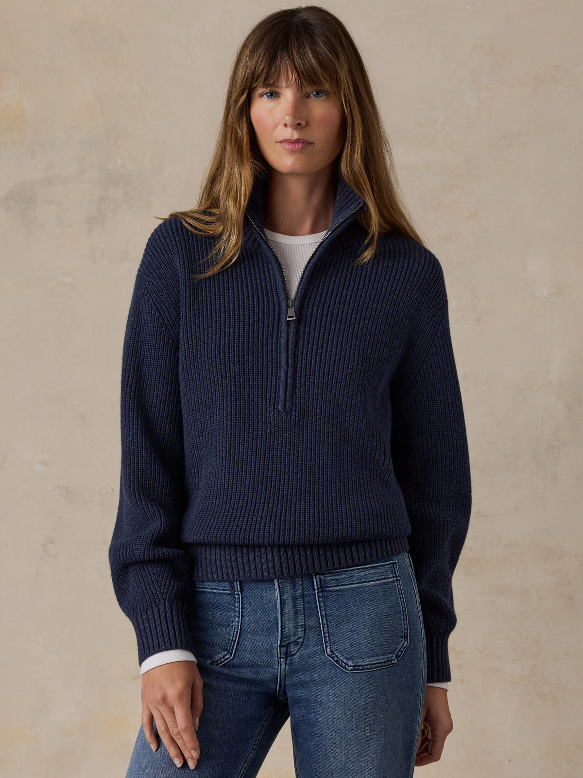 Northshore Quarter Zip - Midnight Vintage Indigo