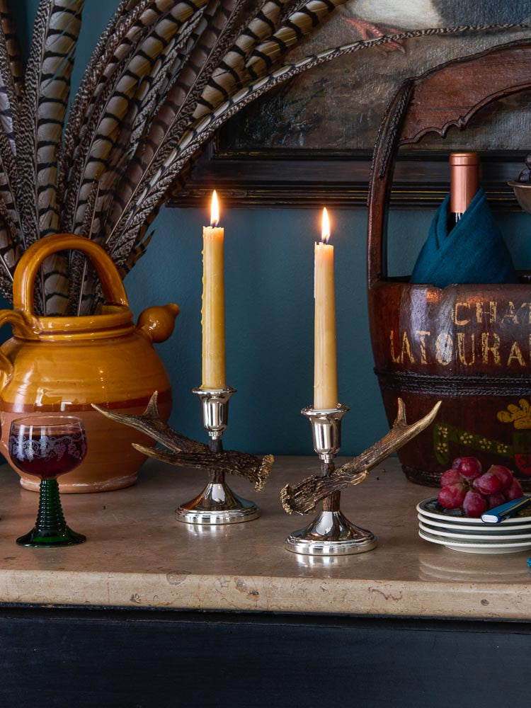Antler Candlestick Pair