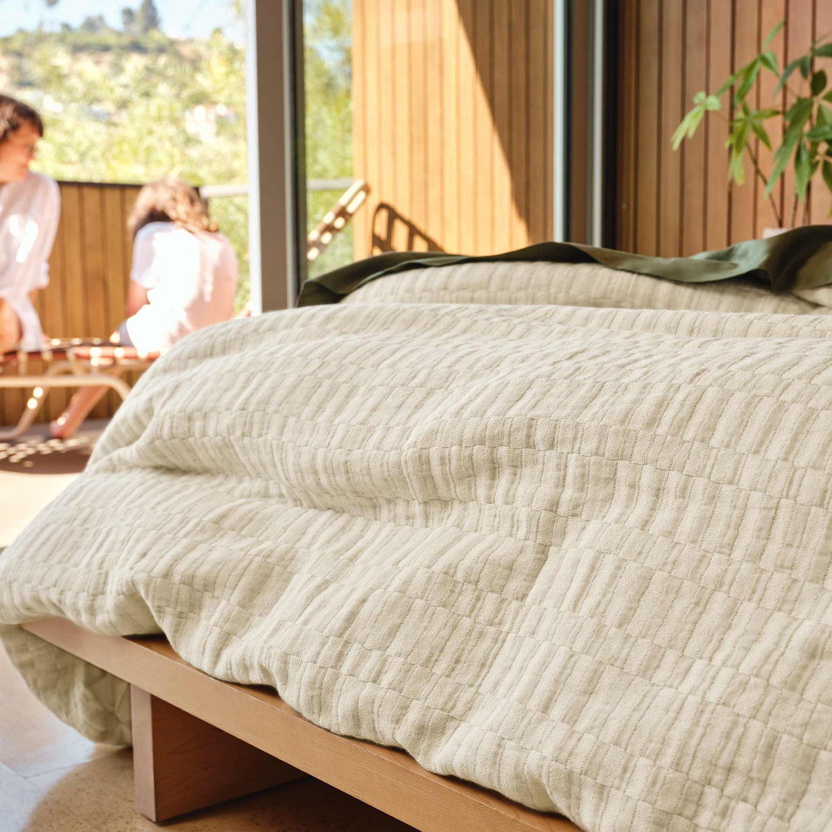 Woven Checkerboard Duvet Set
