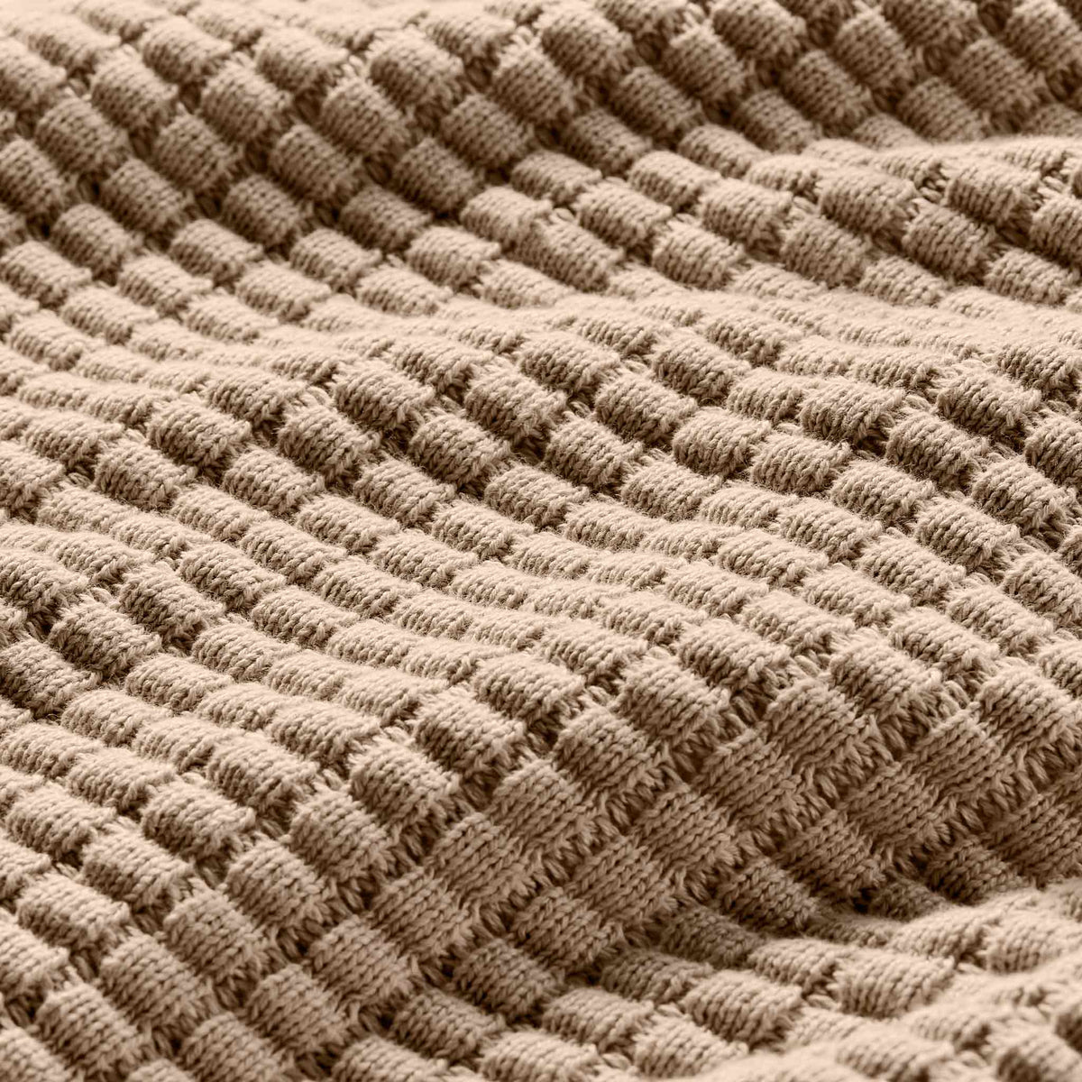 Grid Knit Cotton Throw Blanket - Last Call