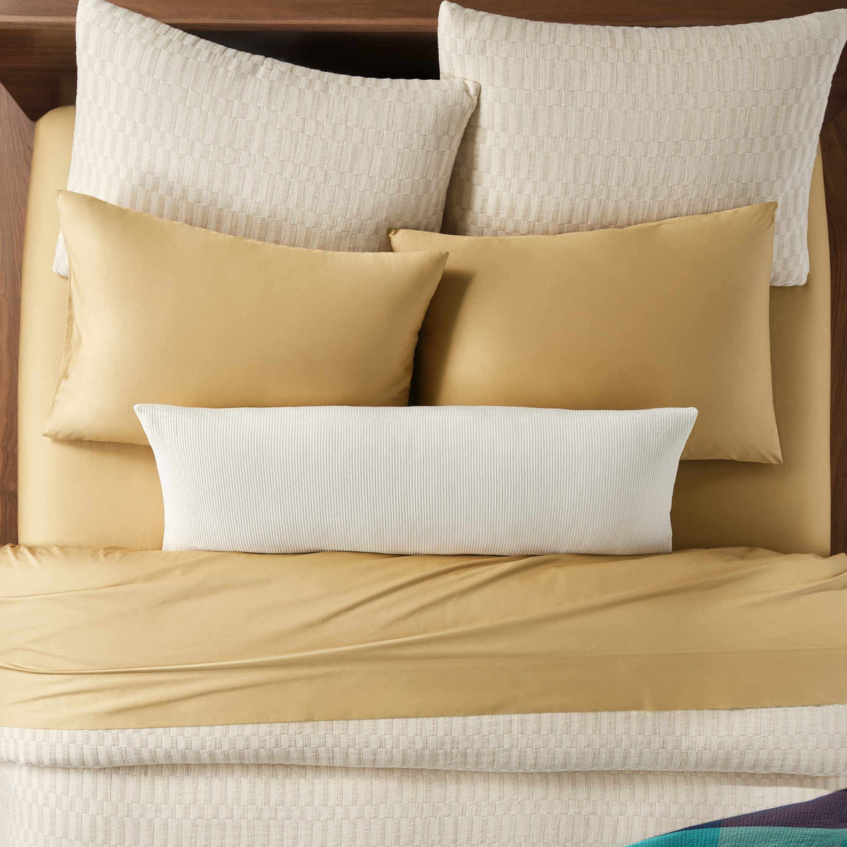 Ribbed Matelasse Lumbar Pillow Cover - Last Call
