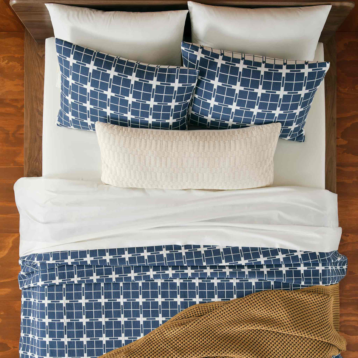 Woven Checkerboard Lumbar Pillow Cover