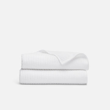 Ribbed Cotton TENCEL™ Bath Towels Set of 2