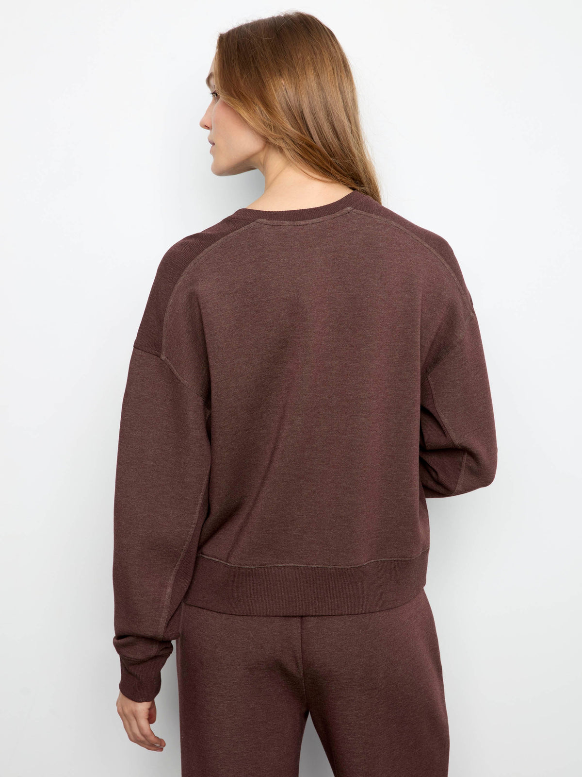 Soft Scuba Crew Neck Sweatshirt - Heather Espresso