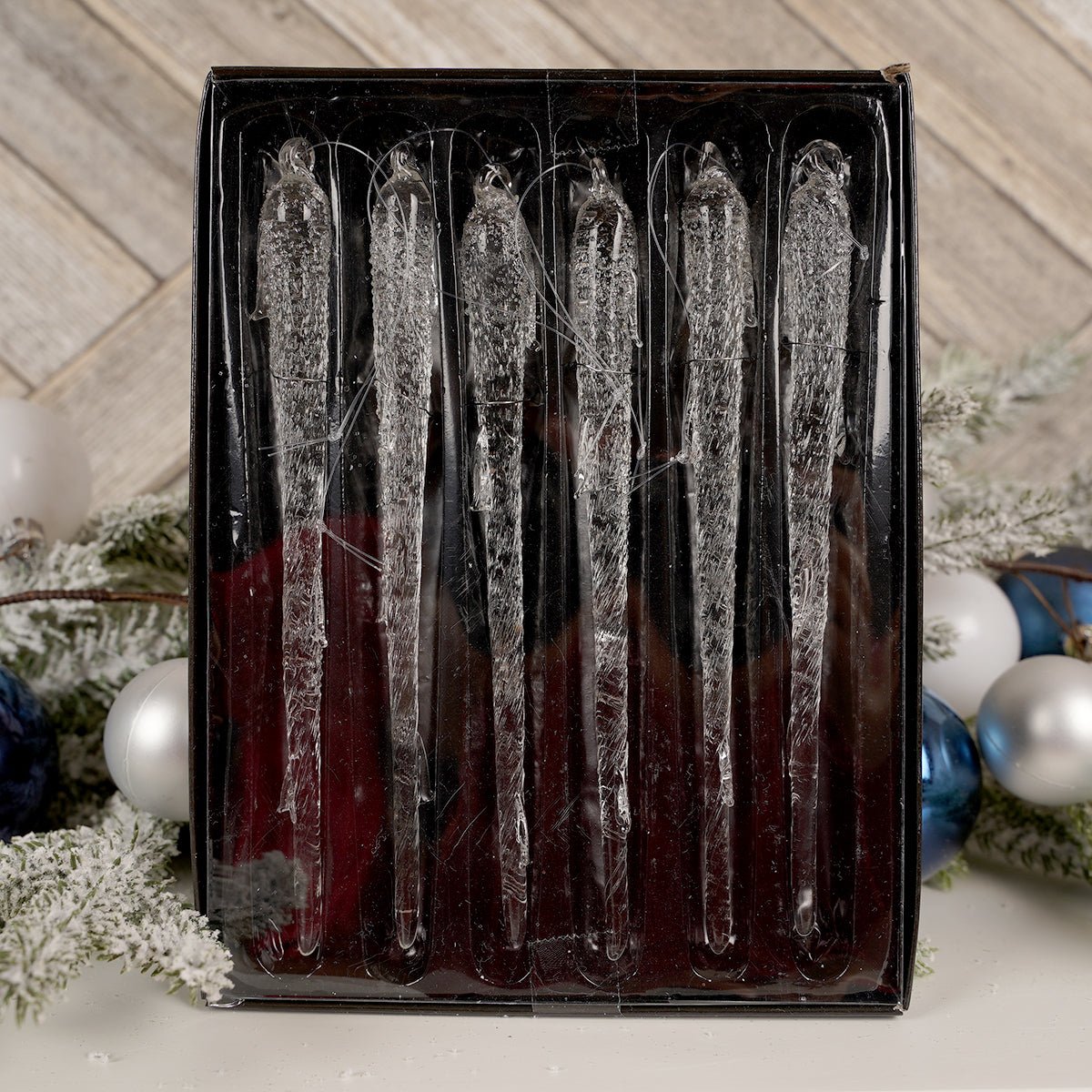 7 Inch Glass Icicle Set