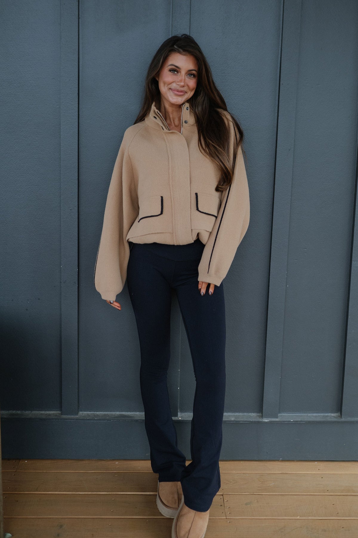 Noah Sweater Jacket-Mocha