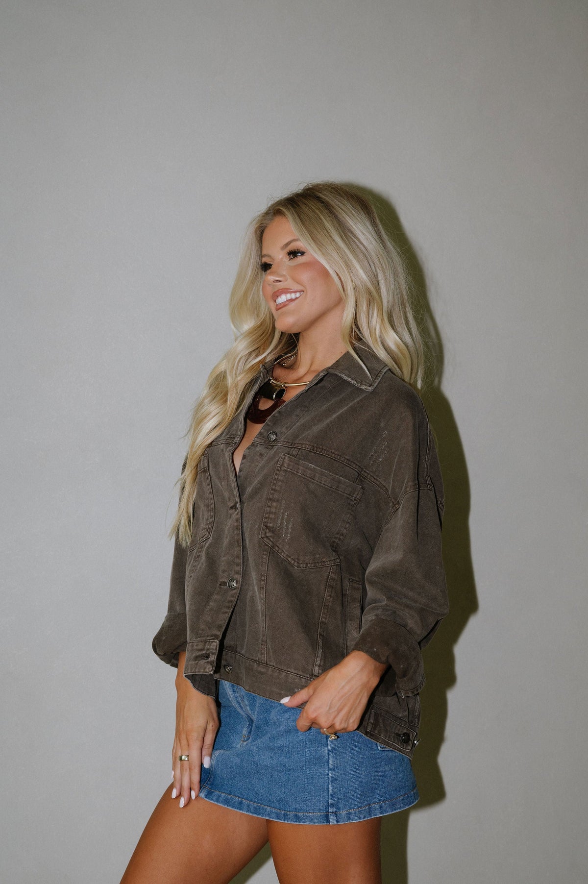 Staple Denim Jacket-Brown