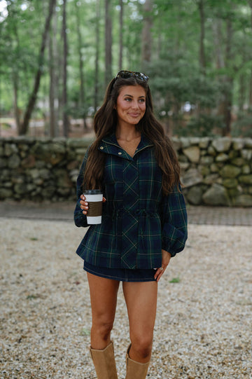 Bea Plaid Jacket-Green