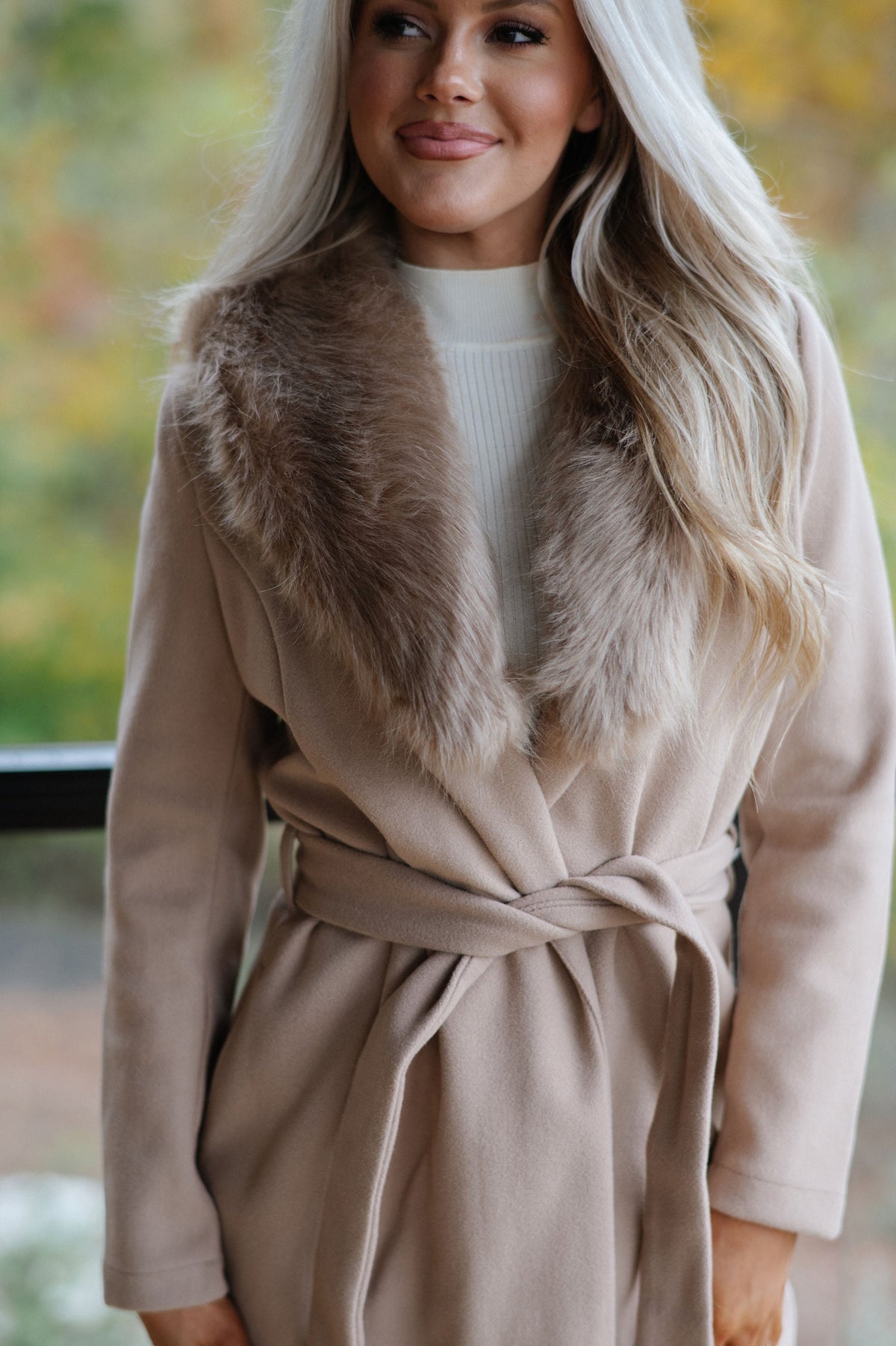 Isla Belted Coat-Taupe