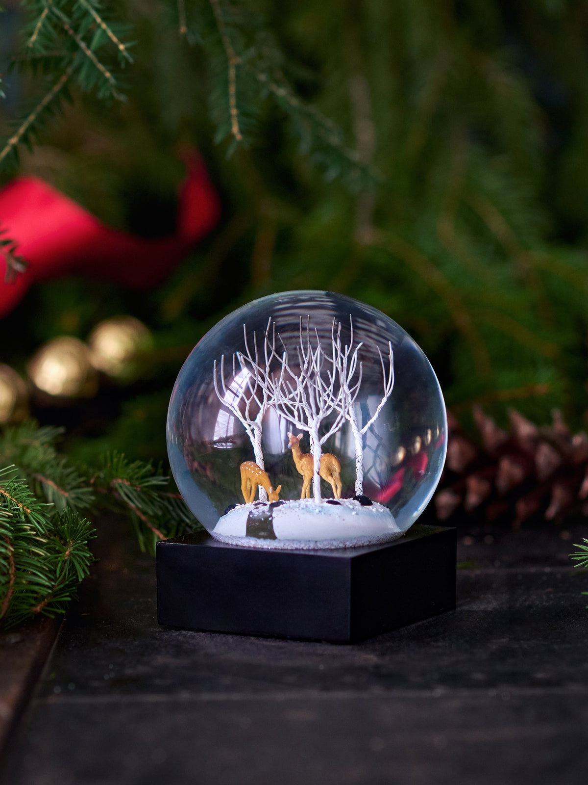 Deer in Woods Snow Globe