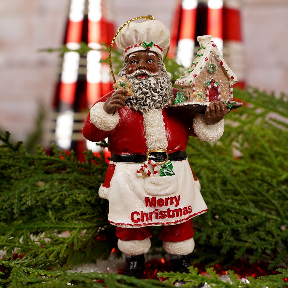Heritage Chef Santa Ornaments Two Styles