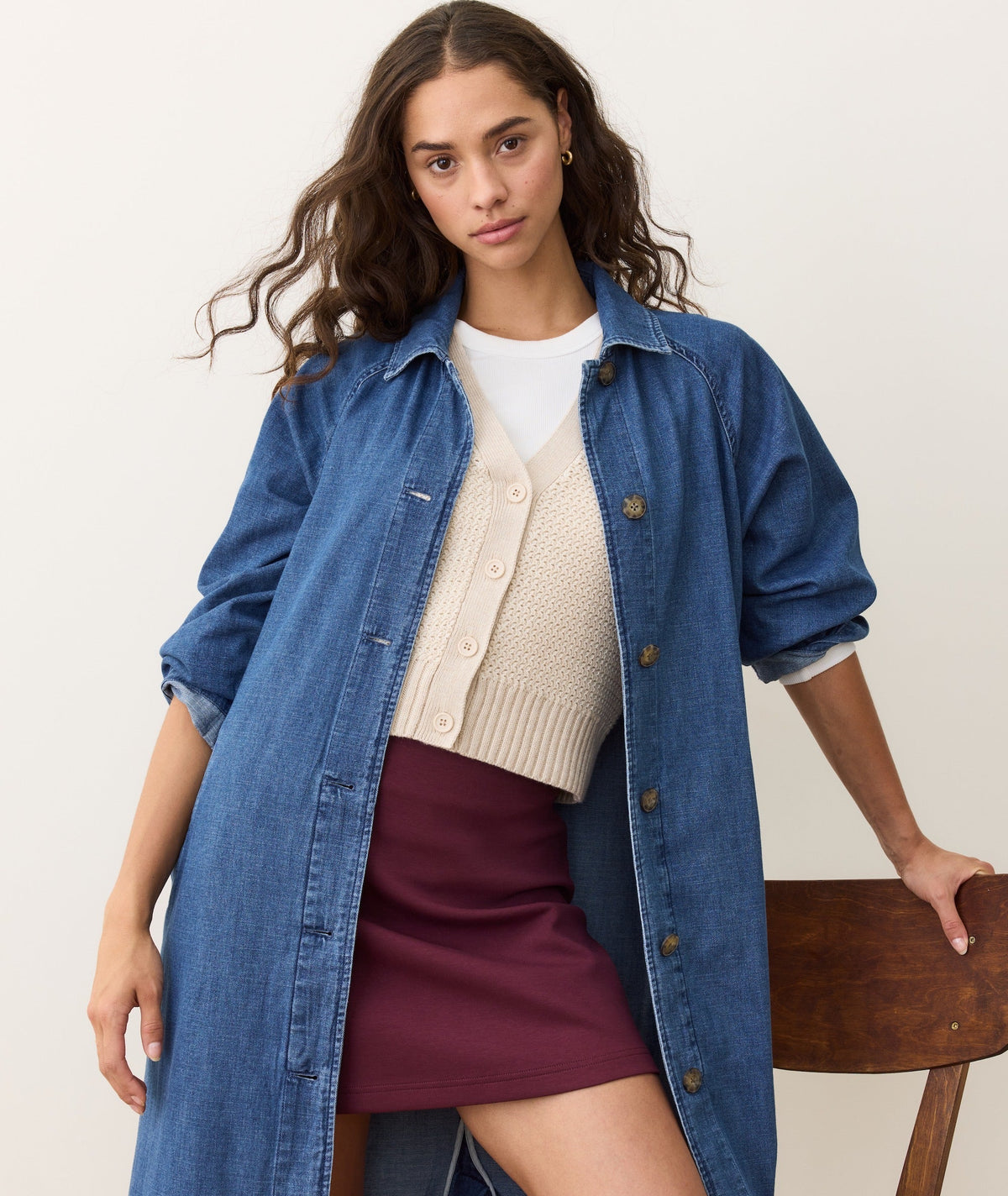 Hayes Denim Trench Coat