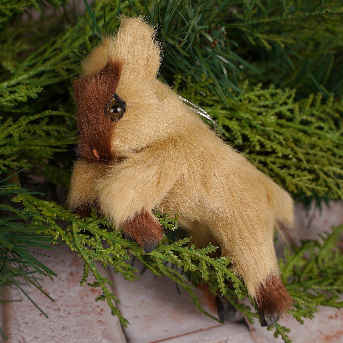 Furry Baby Goat Ornaments