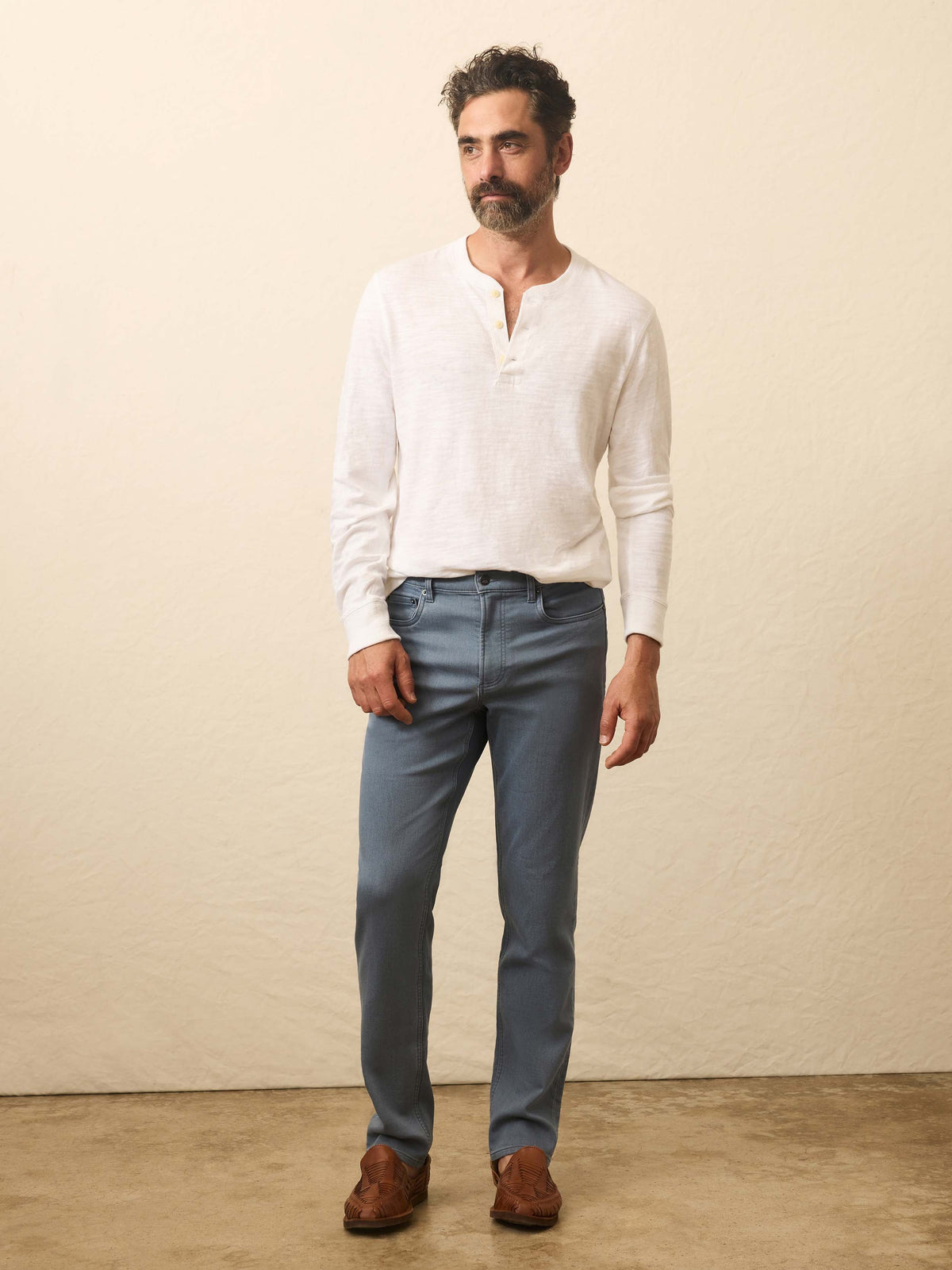 Stretch Terry 5-Pocket Pant - Rocky Blue