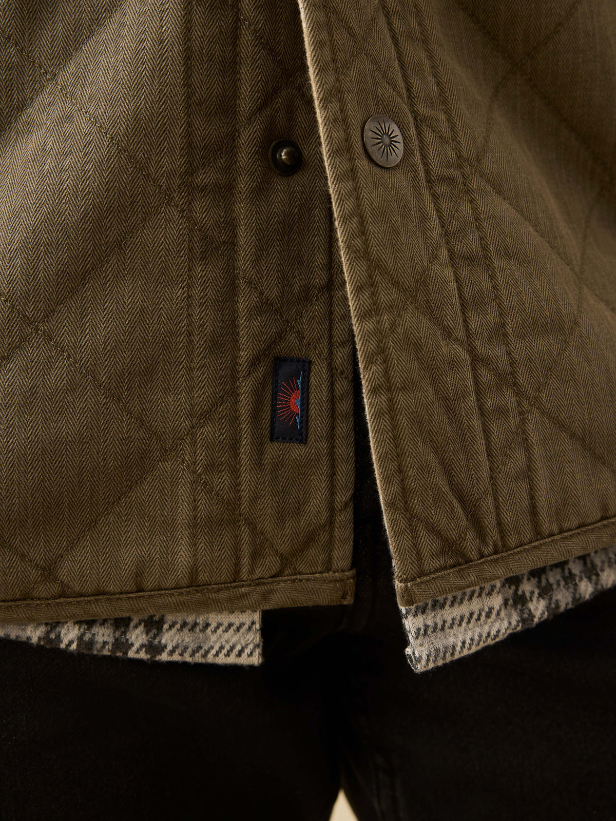 Doug Good Feather Reversible Bondi Jacket - Prairie Olive