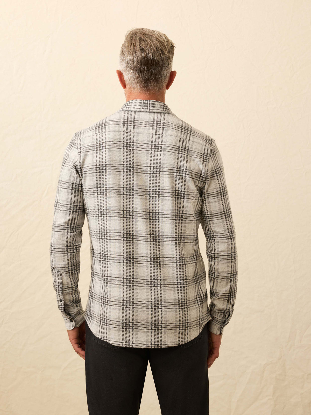 Legend Sweater Shirt - Charcoal Cream Plaid