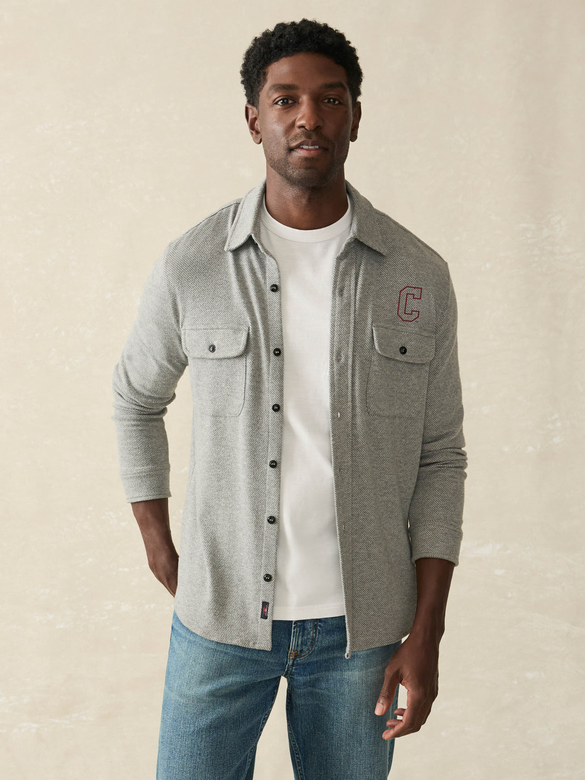 College of Charleston Legend Sweater Shirt - Fossil Grey Twill