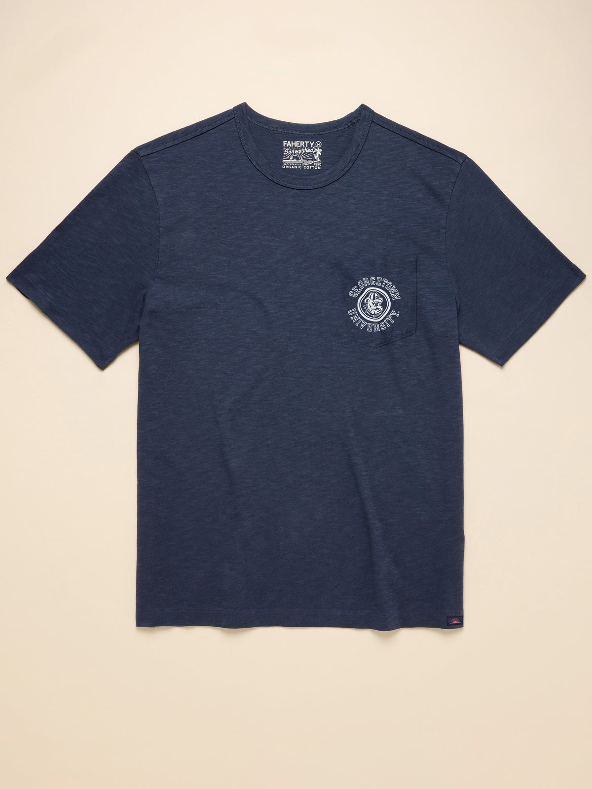 Georgetown Sunwashed Pocket Tee - Dune Navy