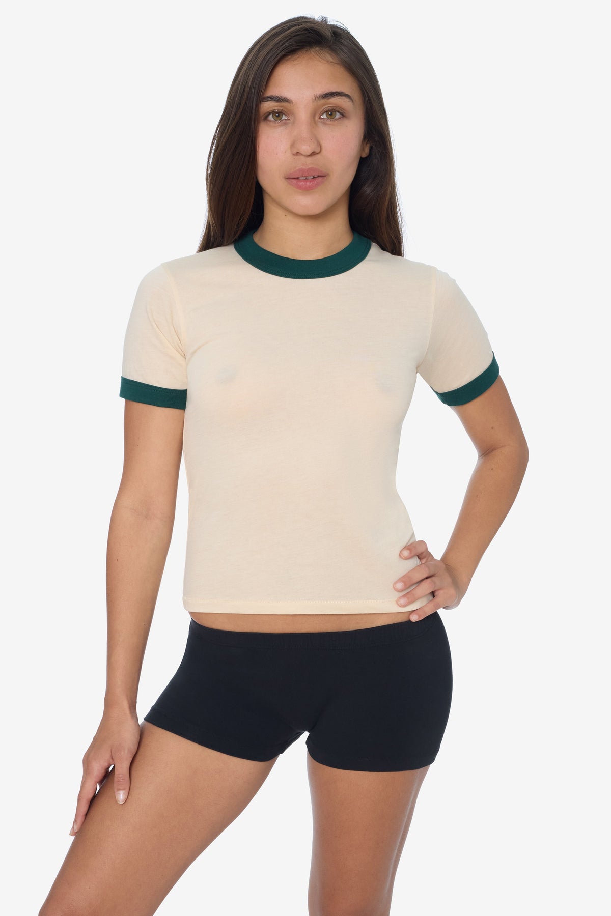 FF310 - Women's Poly Cotton Ringer Tee