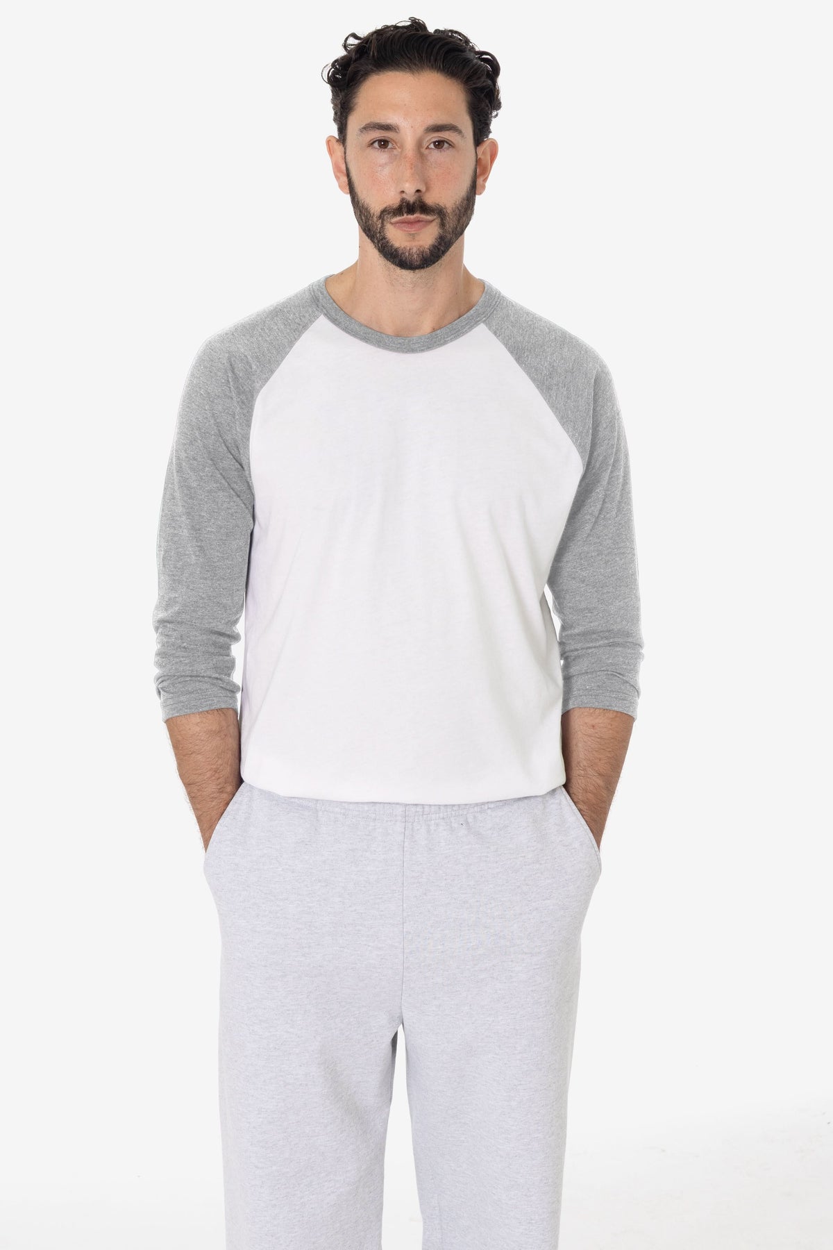 FF53 - 3/4 Sleeve Poly Cotton Raglan