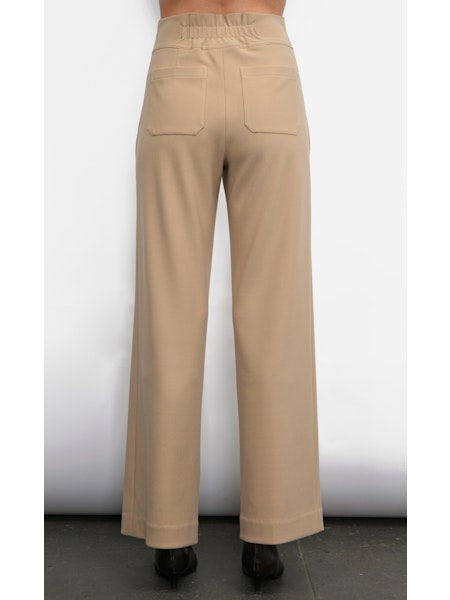 SILVIE WIDE LEG KNIT TROUSERS
