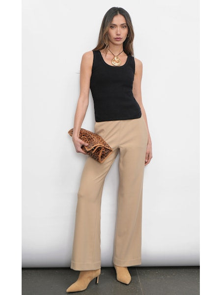 SILVIE WIDE LEG KNIT TROUSERS