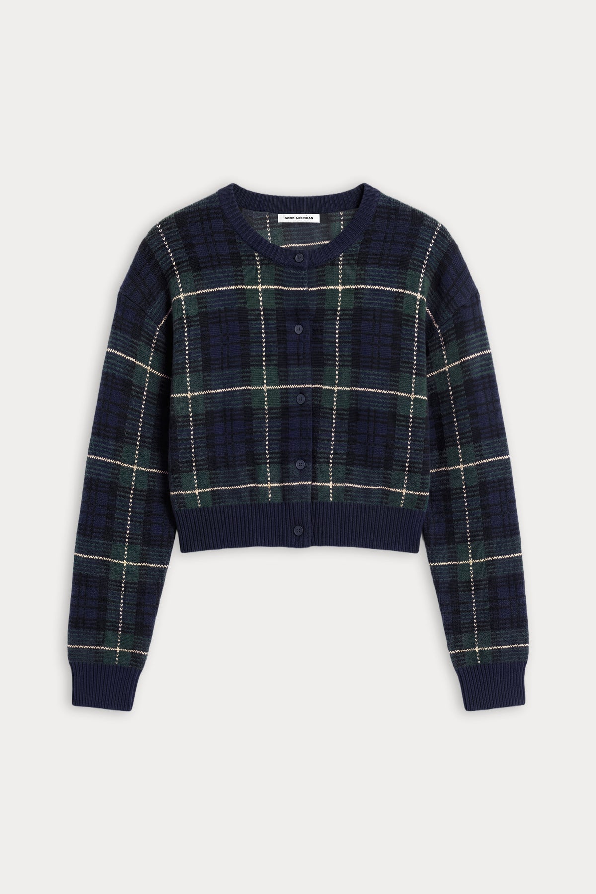 THE JACQUARD CARDIGAN | FOREST PLAID