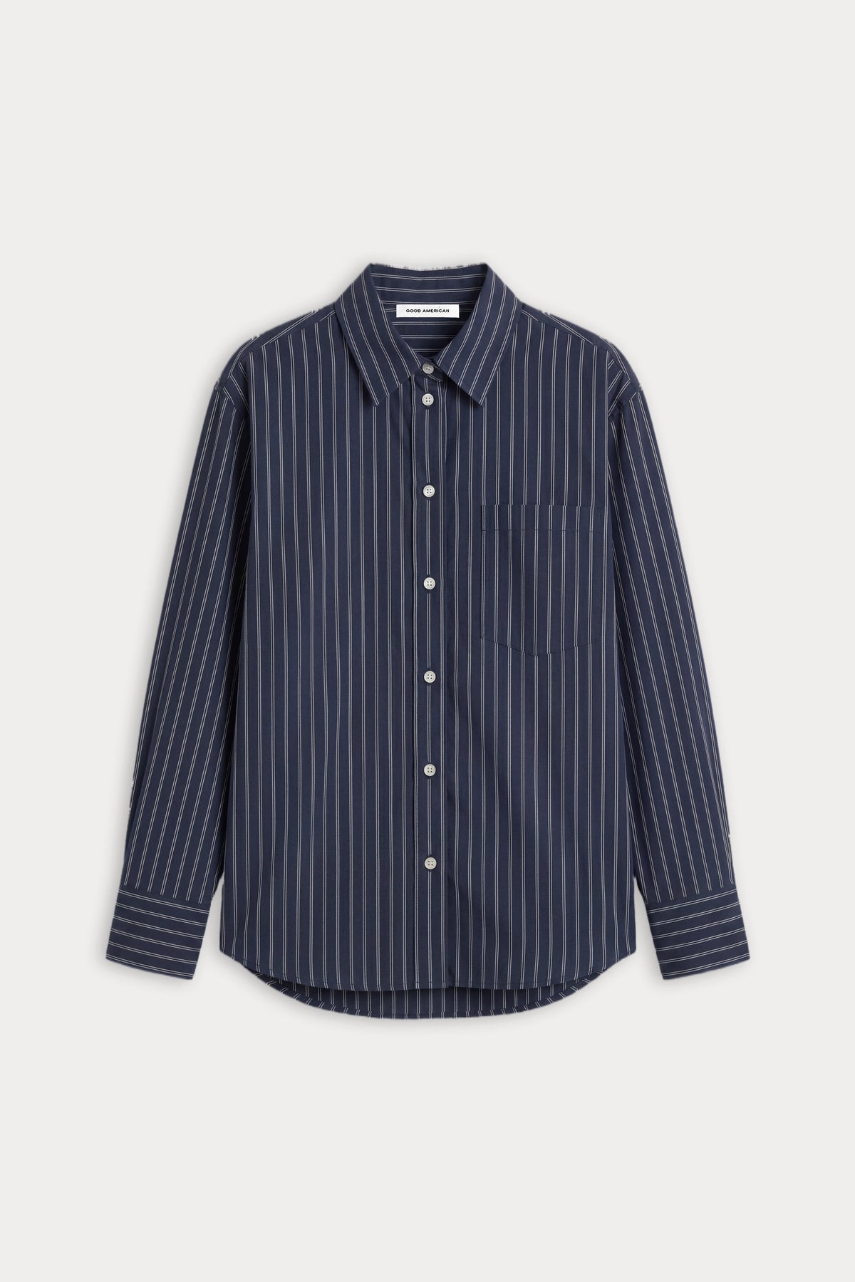THE POPLIN EASY SHIRT | NAVY STRIPE