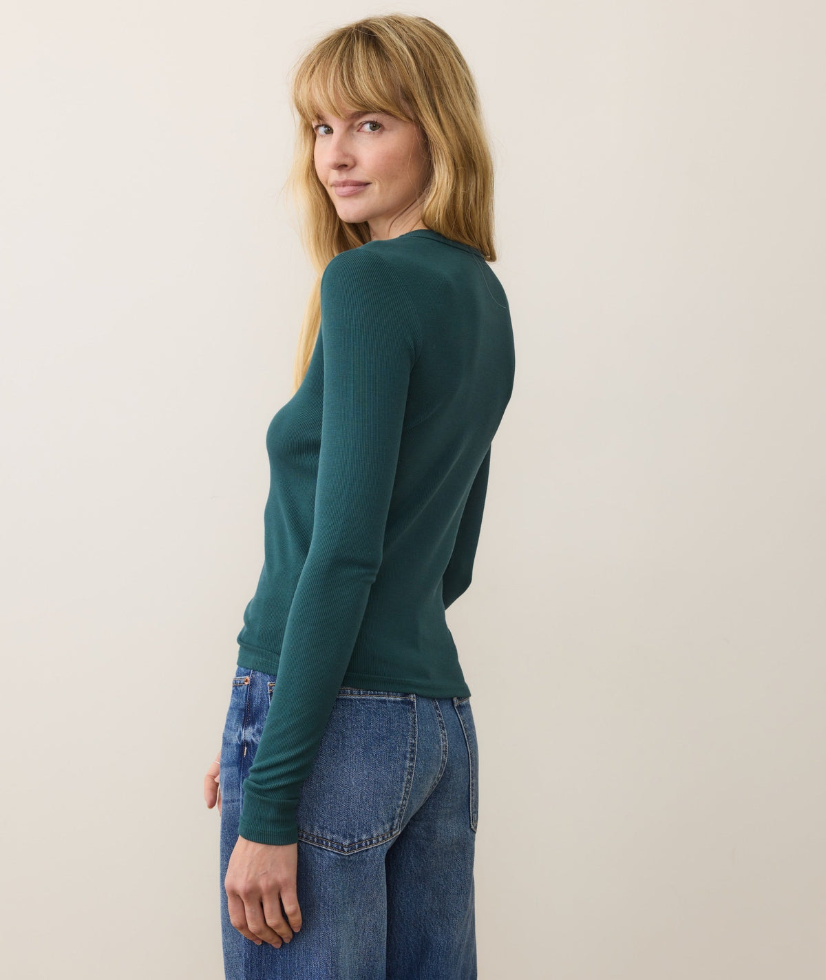 Lexi Rib Sun-In Long Sleeve Crew Tee