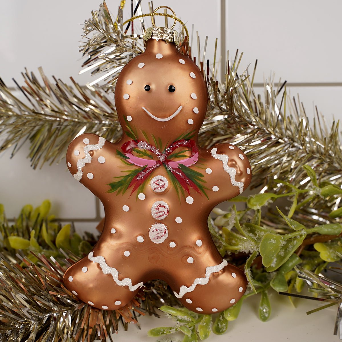5Inch Glass Gingerbread Ornament