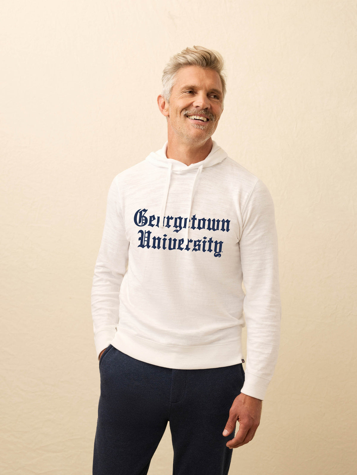 Georgetown Sunwashed Organic Hoodie - White