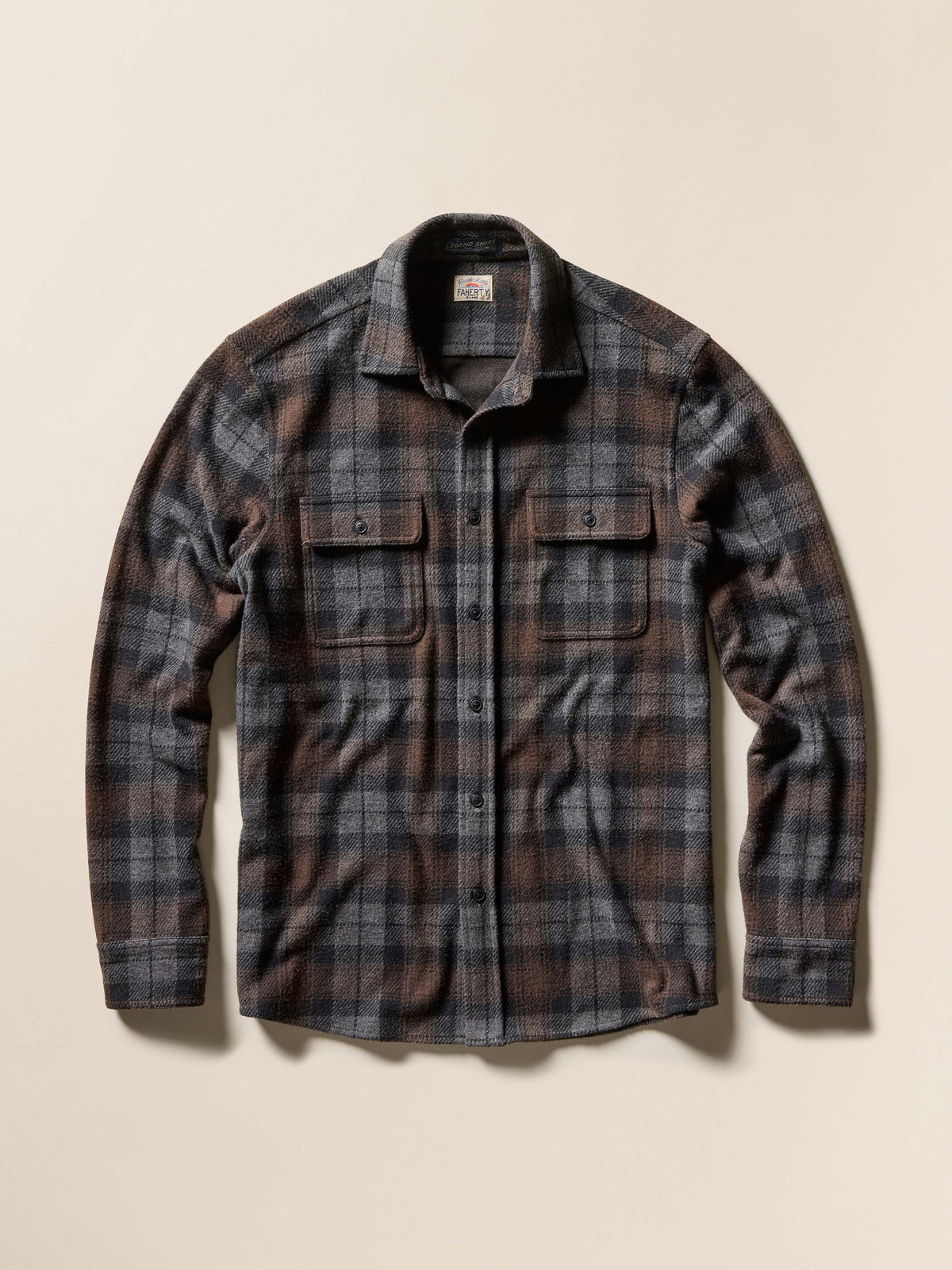 Legend Sweater Shirt - Grey Woods Plaid