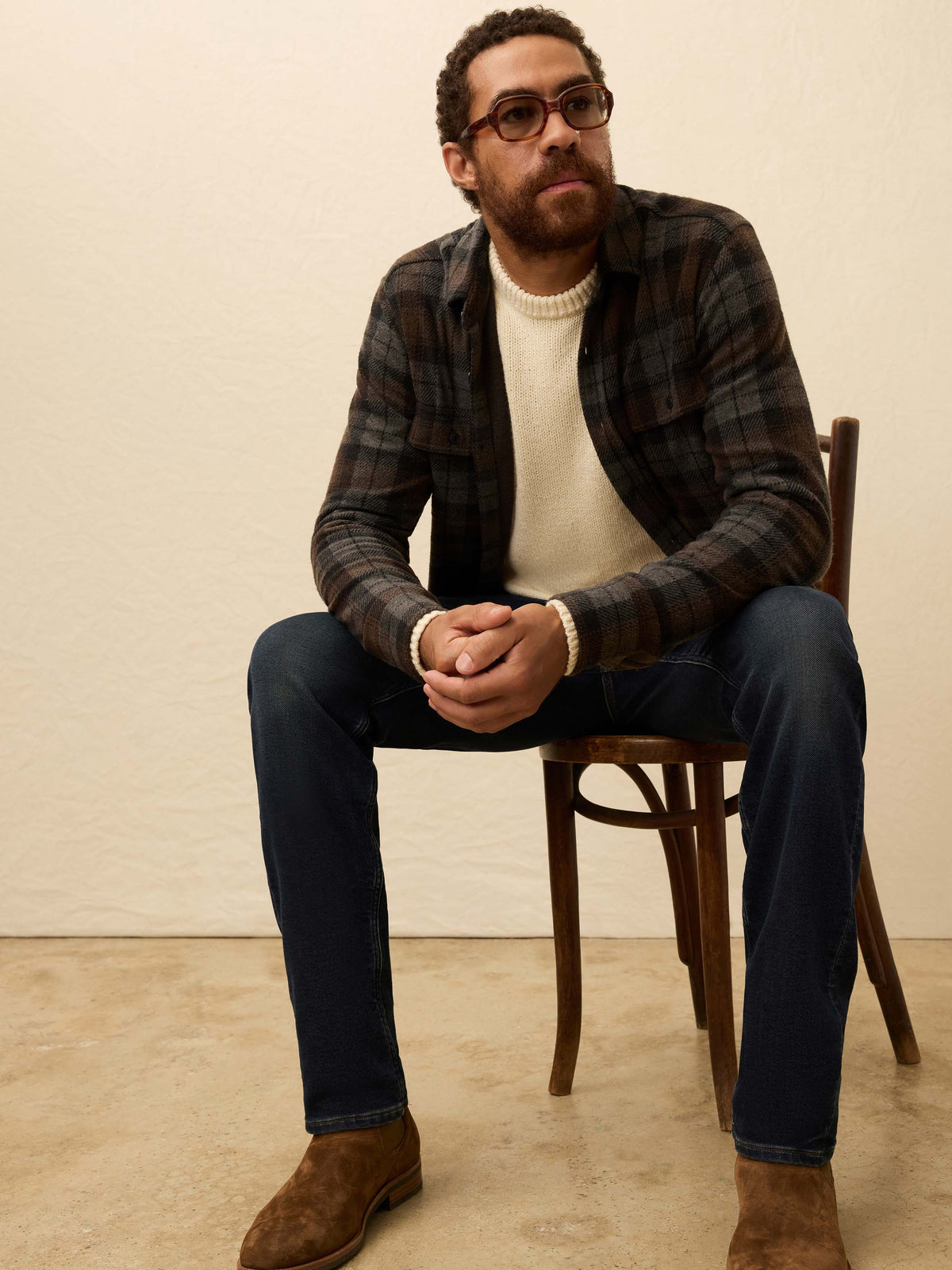 Legend Sweater Shirt - Grey Woods Plaid