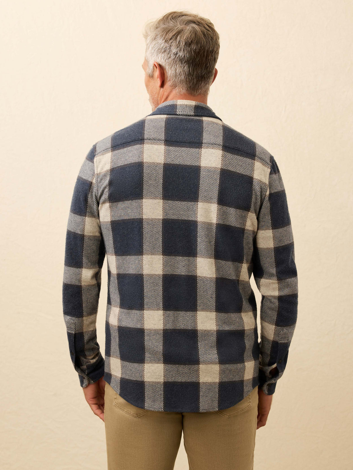 Legend Sweater Shirt - Navy Cloud Plaid
