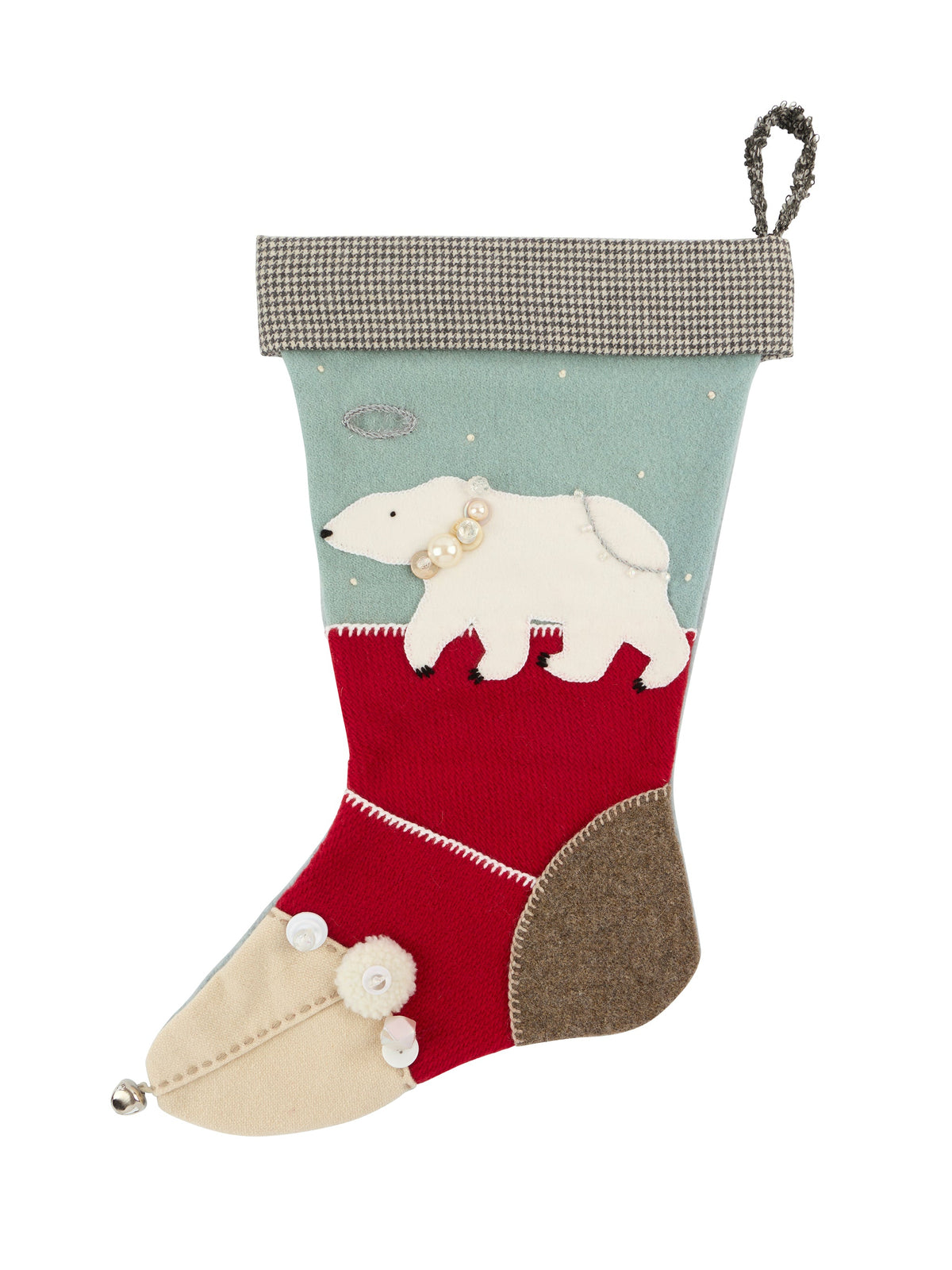 Heirloom Polar Bear Wool Stocking