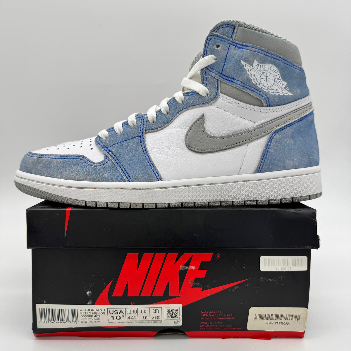Jordan 1 High Hyper Royal Smoke Grey